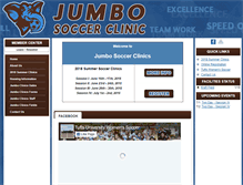 Tablet Screenshot of jumbosoccerclinics.com